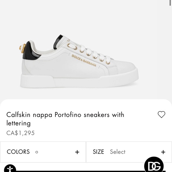 Dolce & Gabbana Calfskin nappa Portofino sneakers with lettering - Picture 3 of 15